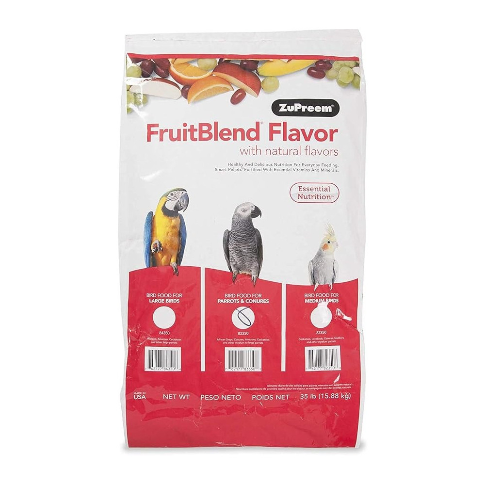 Zupreem Fruitblend For Medium-Large Parrots, 15.88 Kg