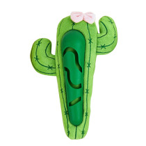 FOFOS Cute Cactus Treat Dispensing Dog Toy, Green