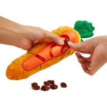 FOFOS Cute Carrot Treat Dispensing Dog Toy, Orange