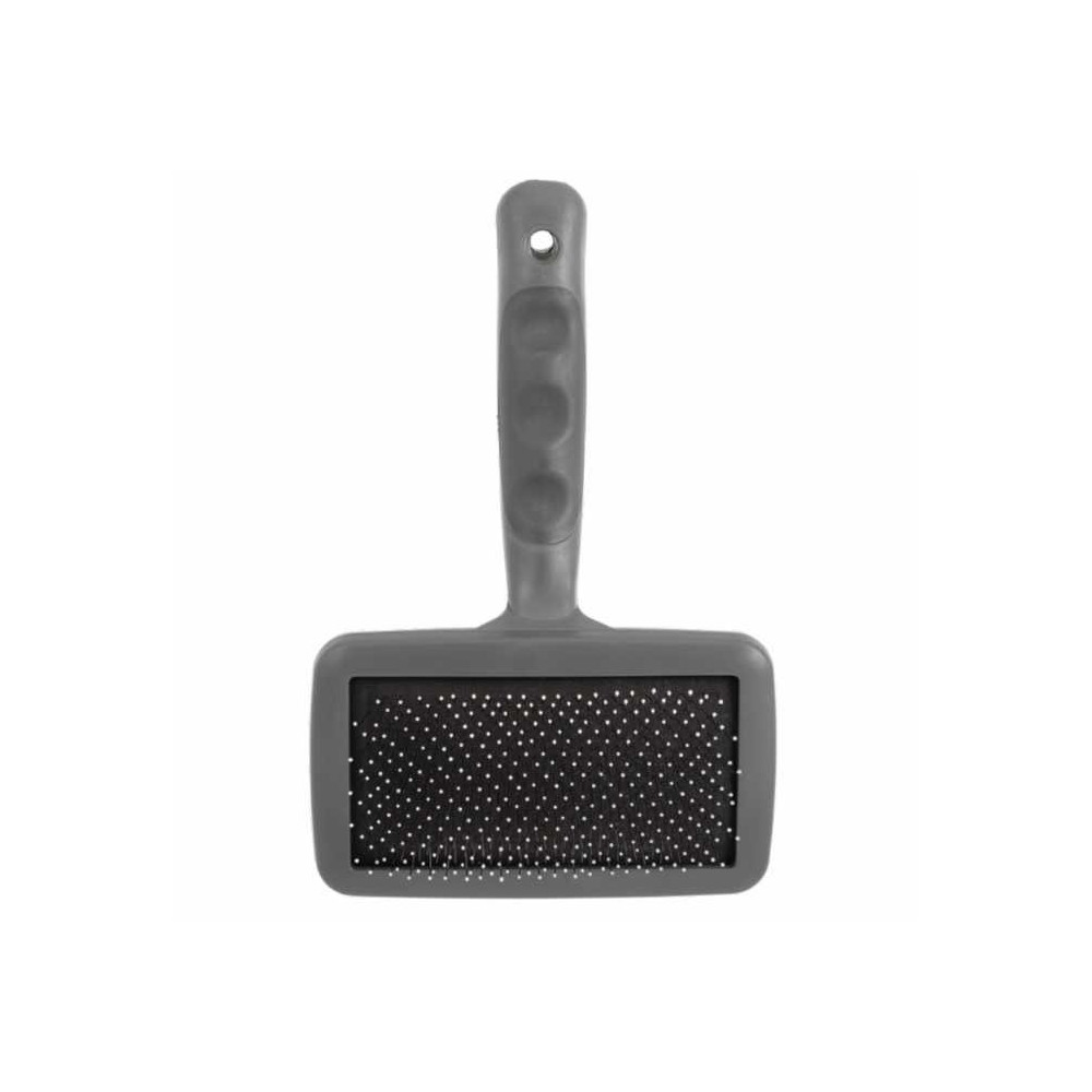Furrish Ball Pin Dog Slicker Brush, Medium, Silver-Black