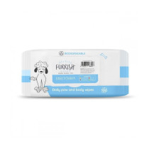 Furrish Baby Powder Daily Paw And Body Wipes For Dogs, 100 Pck