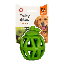 FOFOS Fruity Bites Apple Treat Dispensing Dog Toy, Green