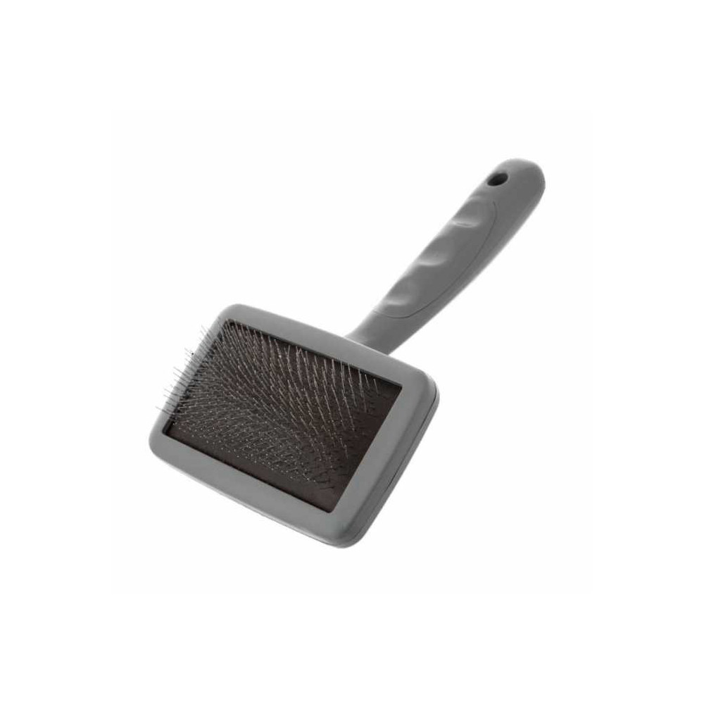 Furrish Soft Dog Slicker Brush, Medium, Silver-Black