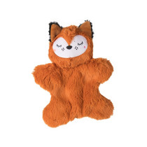 FOFOS Glove Plush Fox Dog Toy, Soft Fabric, Brown