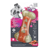 M-Pets Chewbo Tribone Dog Toy, Medium, Orange/White