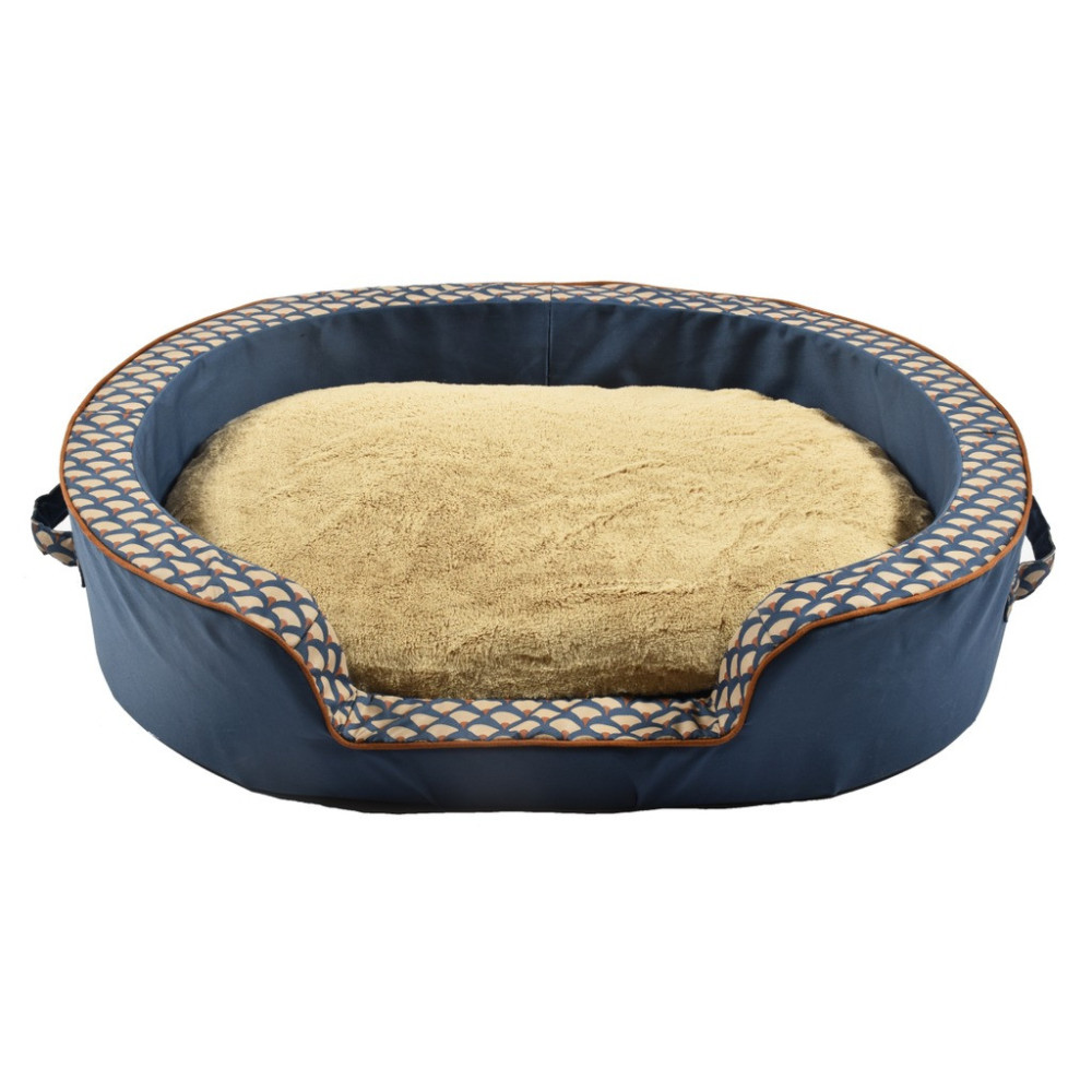 Bobby Geisha Basket Bed For Pet, Blue, Large