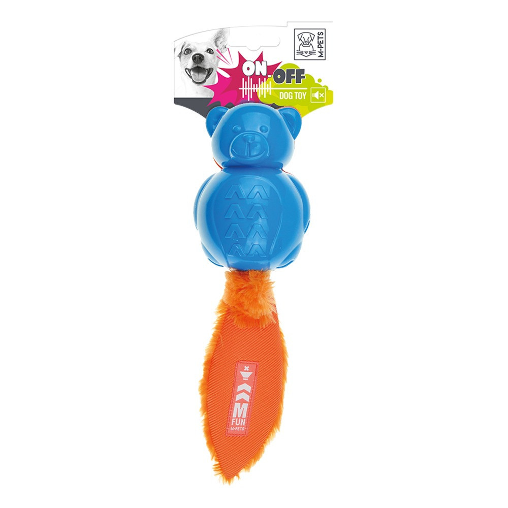 M-Pets On/Off Teddy Blue And Orange Dog Toy