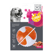 M-Pets Yummy Ball Dog Toy, White/Orange