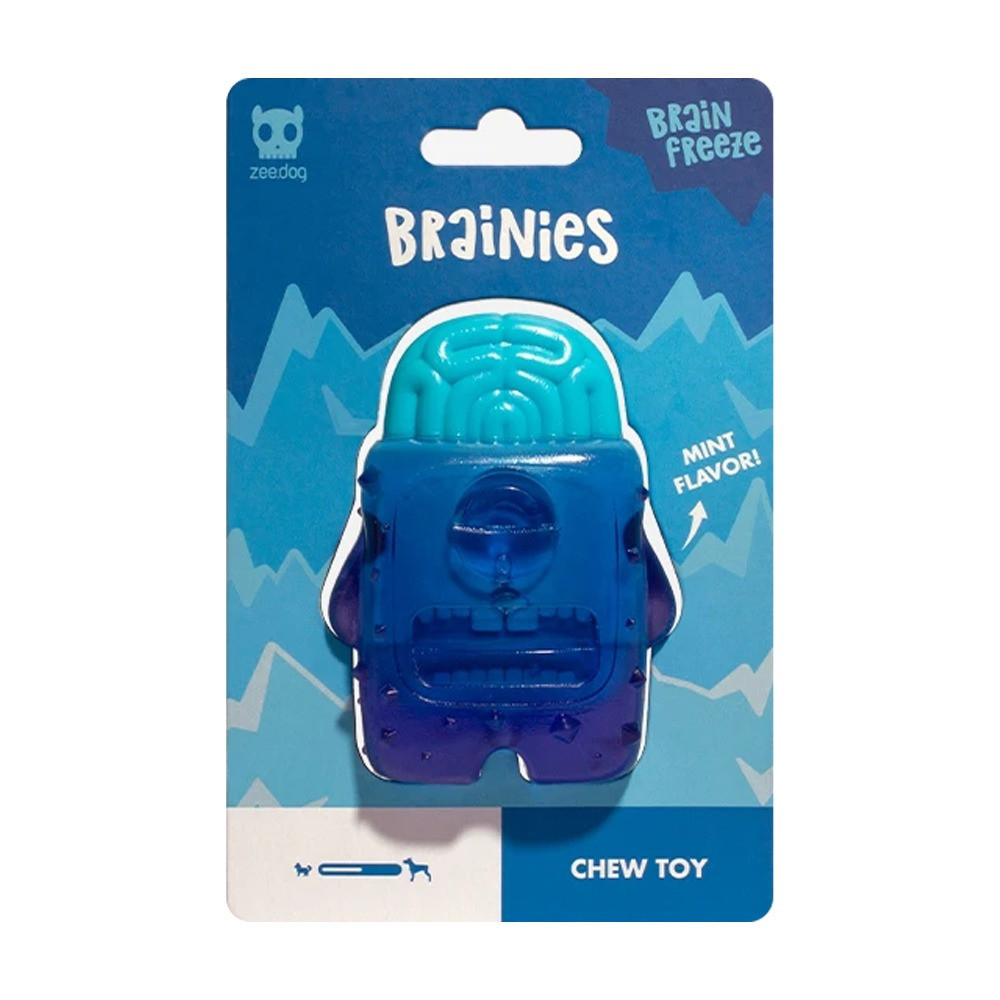 Zee.Dog Brain Freeze Dog Toy, Blue