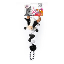 M-Pets Limited Edition Animo Cow Dog Toy, Black/White