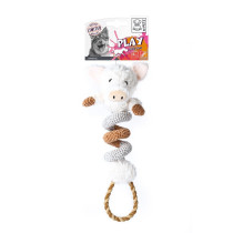 M-Pets Limited Edition Animo Pig Dog Toy, White/Brown