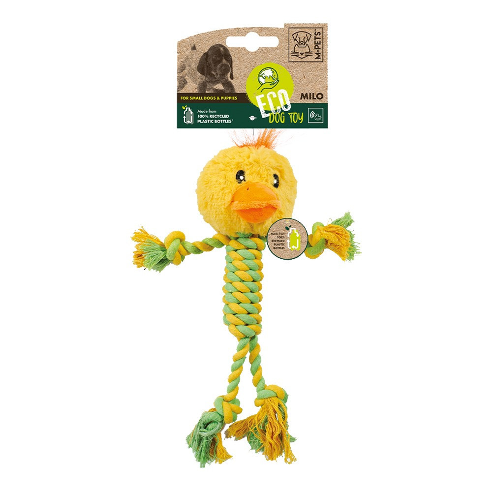 M-Pets Milo Ecco Dog Toy, Yellow/Green