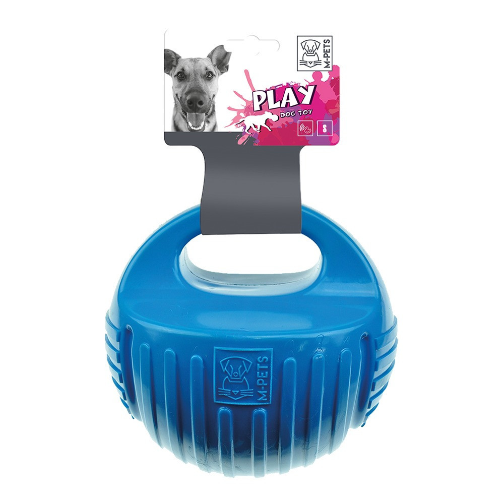 M-Pets Arco Ball Blue Dog Toy, Durable/Lightweight, Small