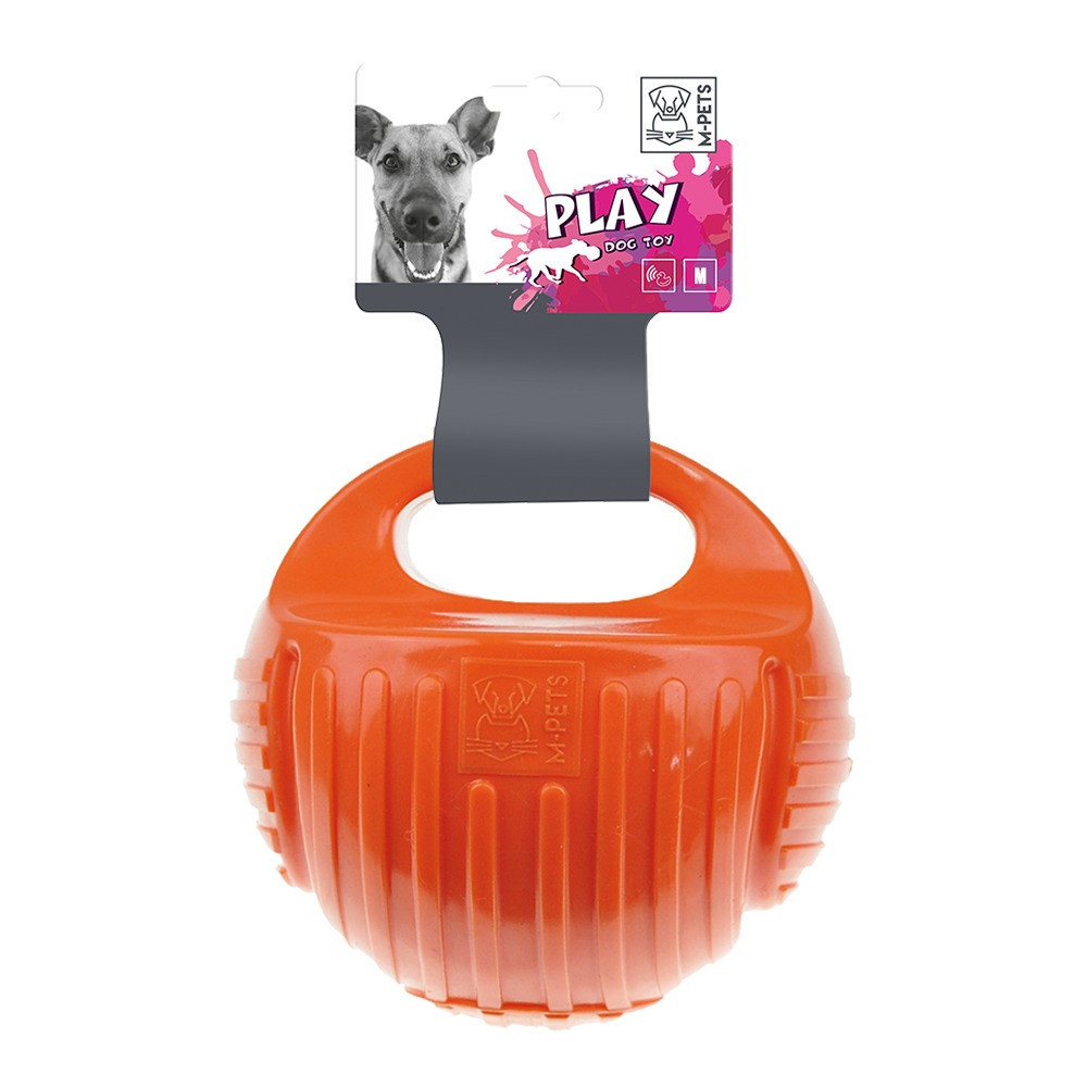 M-Pets Arco Ball Orange Dog Toy, Durable/Lightweight, Medium