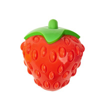 FOFOS Tough Fruit Silence Strawberry Dog Toy, Red