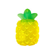 FOFOS Tough Fruit Squeaky Jelly Pineapple Dog Toy, Yellow