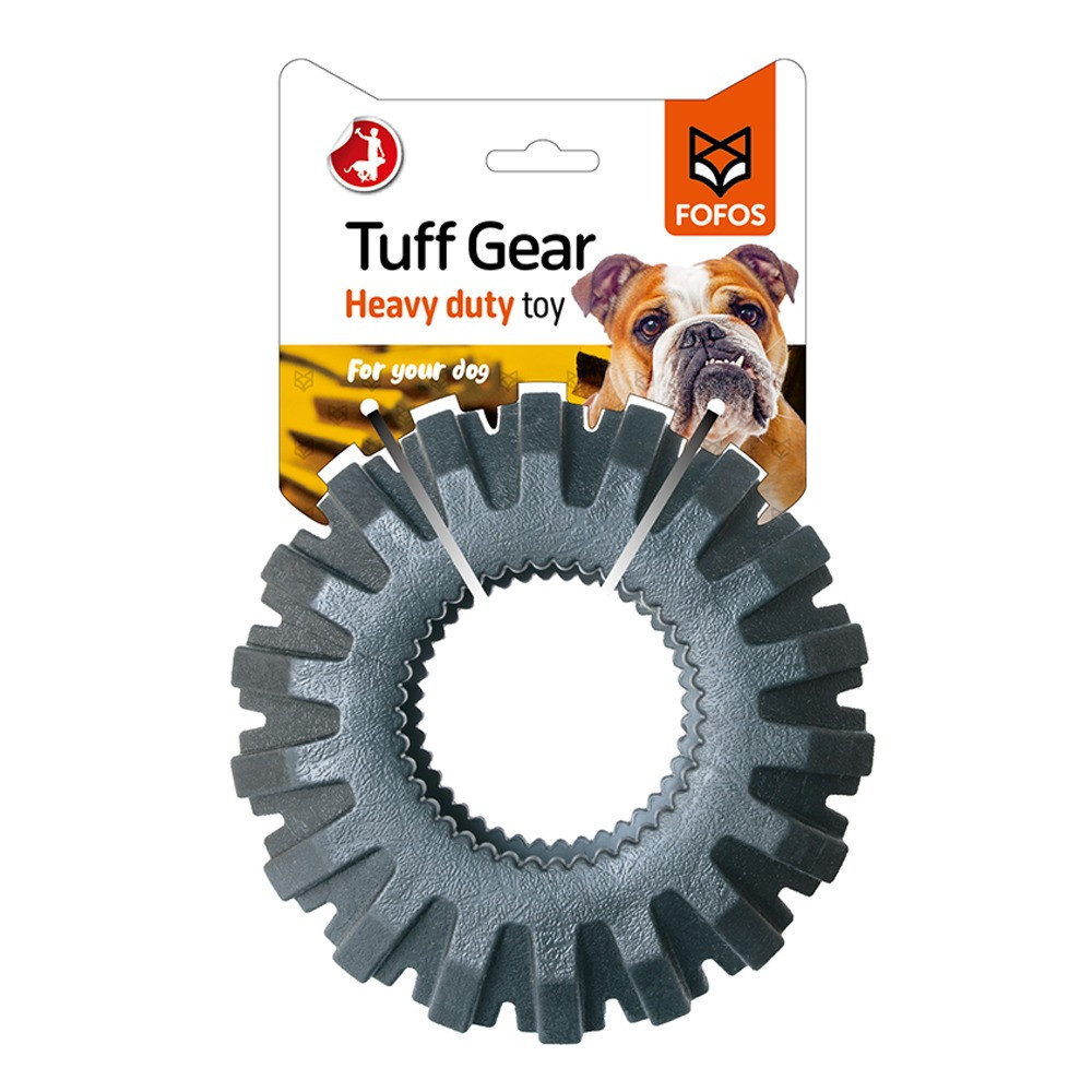 FOFOS Tuff Gear Tyre Dog Toy, Large, Black