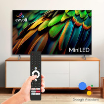 Evvoli 85-Inch 4K Mini LED Android Smart TV, Dolby Vision-Atmos, HDR 10+, 120HZ With Remote Laser Pointer 85EV600MA And 2 year warranty.