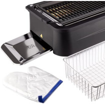 Evvoli Electric Grill Indoor Outdoor Non-stick Smokeless 1660W EVKA-GR1660B