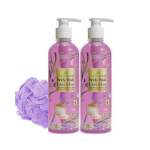 Earthgenix Lavender Body Wash 500ml Pack Of 2pc with Loofah