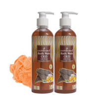 Earthgenix Oud with Honey Body Wash 500ml Pack Of 2pcs with Loofah