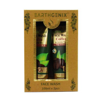 Earthgenix Coffee And Green Tea Face wash 100nl x 2 Twin Pack