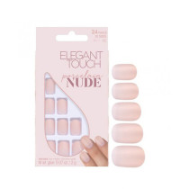 Elegant Touch Nude Collection False Nails Pack Of 24 Nails With Glue, Porcelain