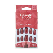 Elegant Touch Steel The Night False Nails Pack Of 24 Nails With Glue
