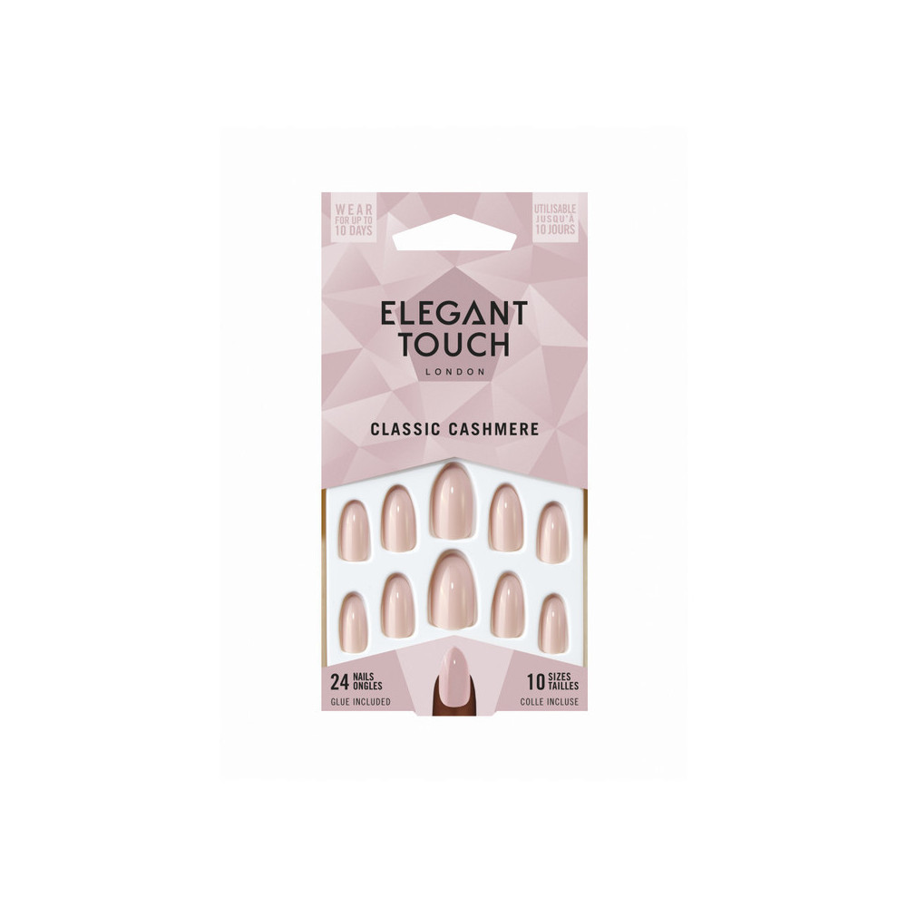 Elegant Touch Classic Cashmere Fake Nails Pack Of 24 Nails With Glue