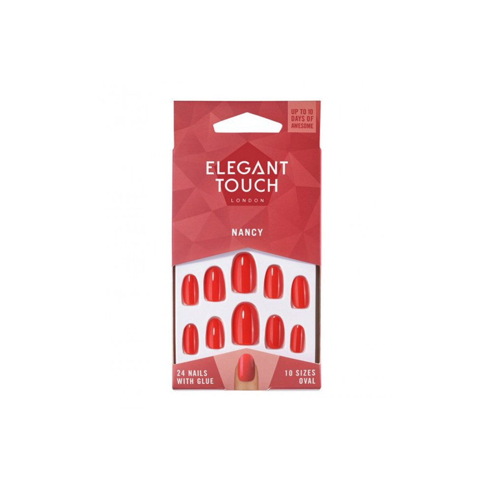 Elegant Touch Nancy Fake Nails Pack Of 24 Nails With Glue