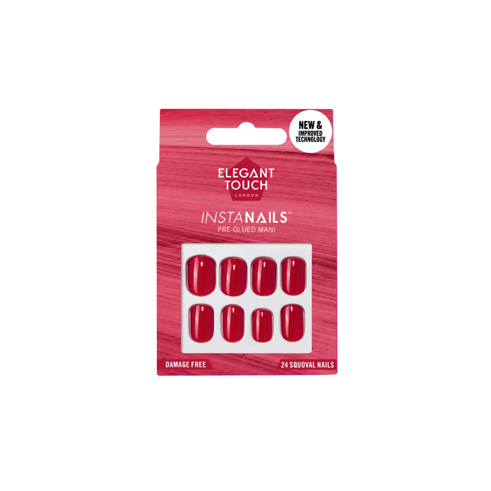 Elegant Damage Free Touch Insta Nails Pre Glued False Nails Pack OF 24 Squoval Nails