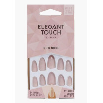 Elegant Touch New Nude Fake Nails Pack Of 24 Nails With Glue