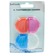 Enfresh Toothbrush Covers Pack Of 4, Multicolour