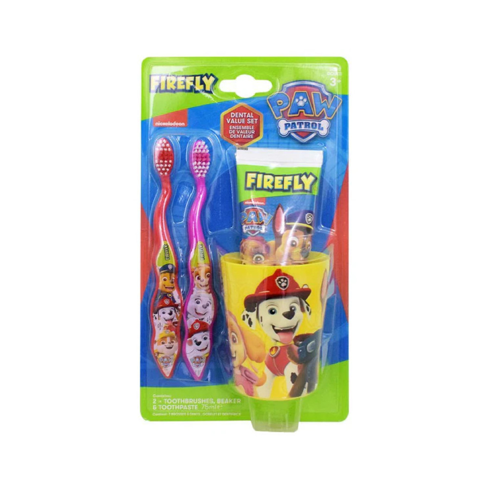 Firefly Paw Patrol 2 Toothbrushes, Beaker And Toothpaste