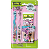 Firefly LOL Surprise 2 Toothbrushes, Beaker And Toothpaste Set