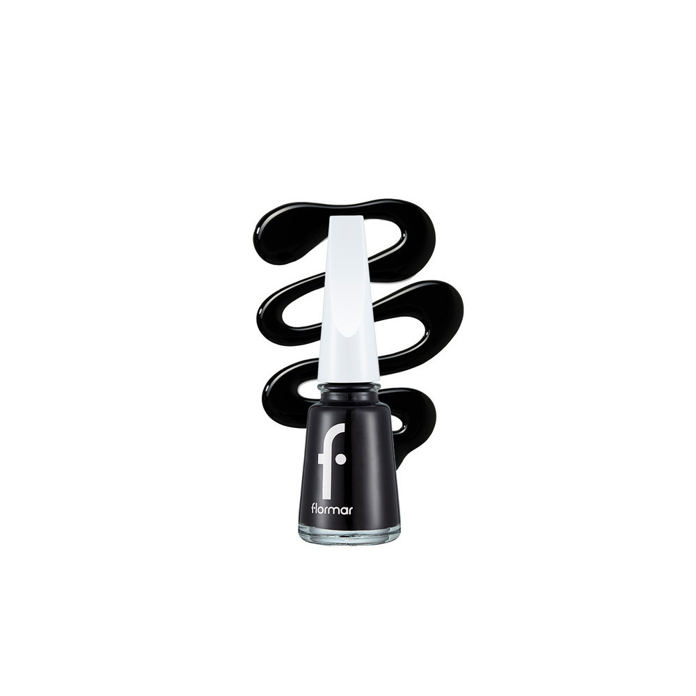 Flormar Nail Enamel Nail Polish, 313 Black Minimalism