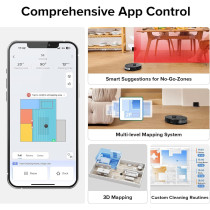 Roborock S8 Robot Vacuum Cleaner with Dual Brush & 6000Pa Suction & 3D Structured Light Obstacle Avoidance Robot Vacuum Compatible with Alexa for Pet Hair, Upgrade of Roborock S7 (Black), 1 Year Warranty