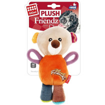 Gigwi Plush Friendz Squeaker Dog Toy, Bear