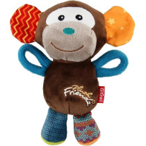 Gigwi Plush Friendz Squeaker Dog Toy, Monkey