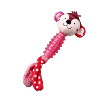 Gigwi Suppa Puppa Monkey With Squeaker Inside, Plush/TPR, Small