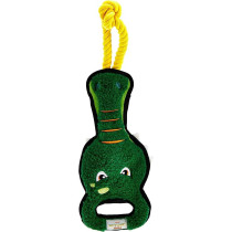Gigwi Tug Hercules Squeaker Inside Dog Toy, Crocodile, Medium, Green