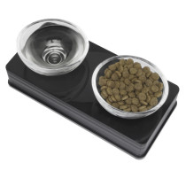 Hagen Easy To Clean Glass Cat Bowl, Black