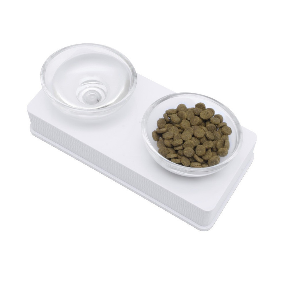 Hagen Easy To Clean Glass Cat Bowl, White