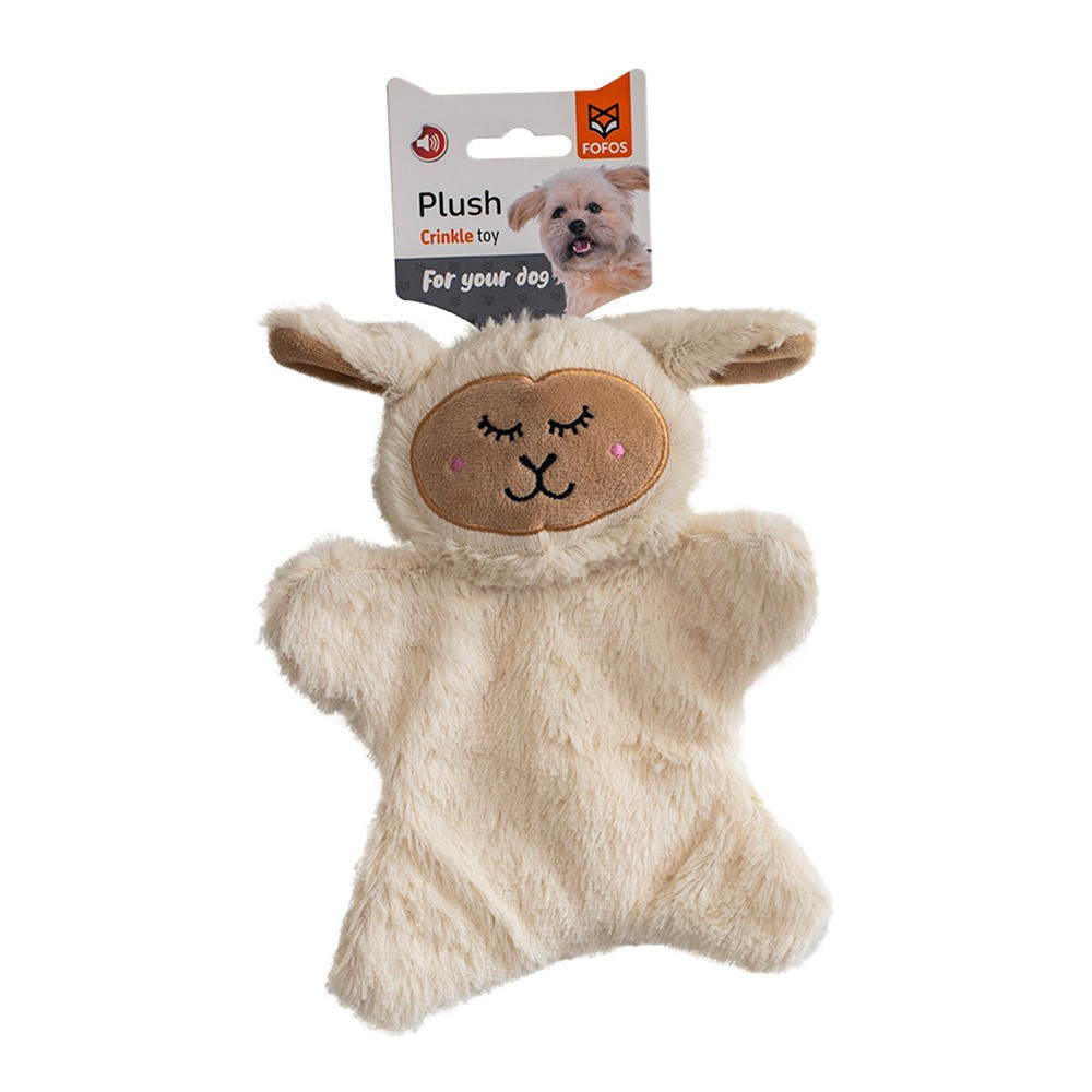 FOFOS Glove Plush Sheep Dog Toy, White