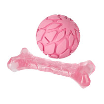 FOFOS Milk Bone And Ball Puppy Toy, Pink
