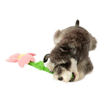 FOFOS Pink Flower Crinkle Rope Dog Toy