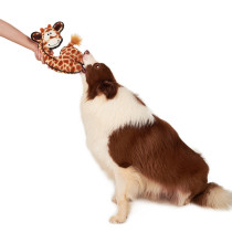 FOFOS Safari Line Giraffe Dog Toy, Brown