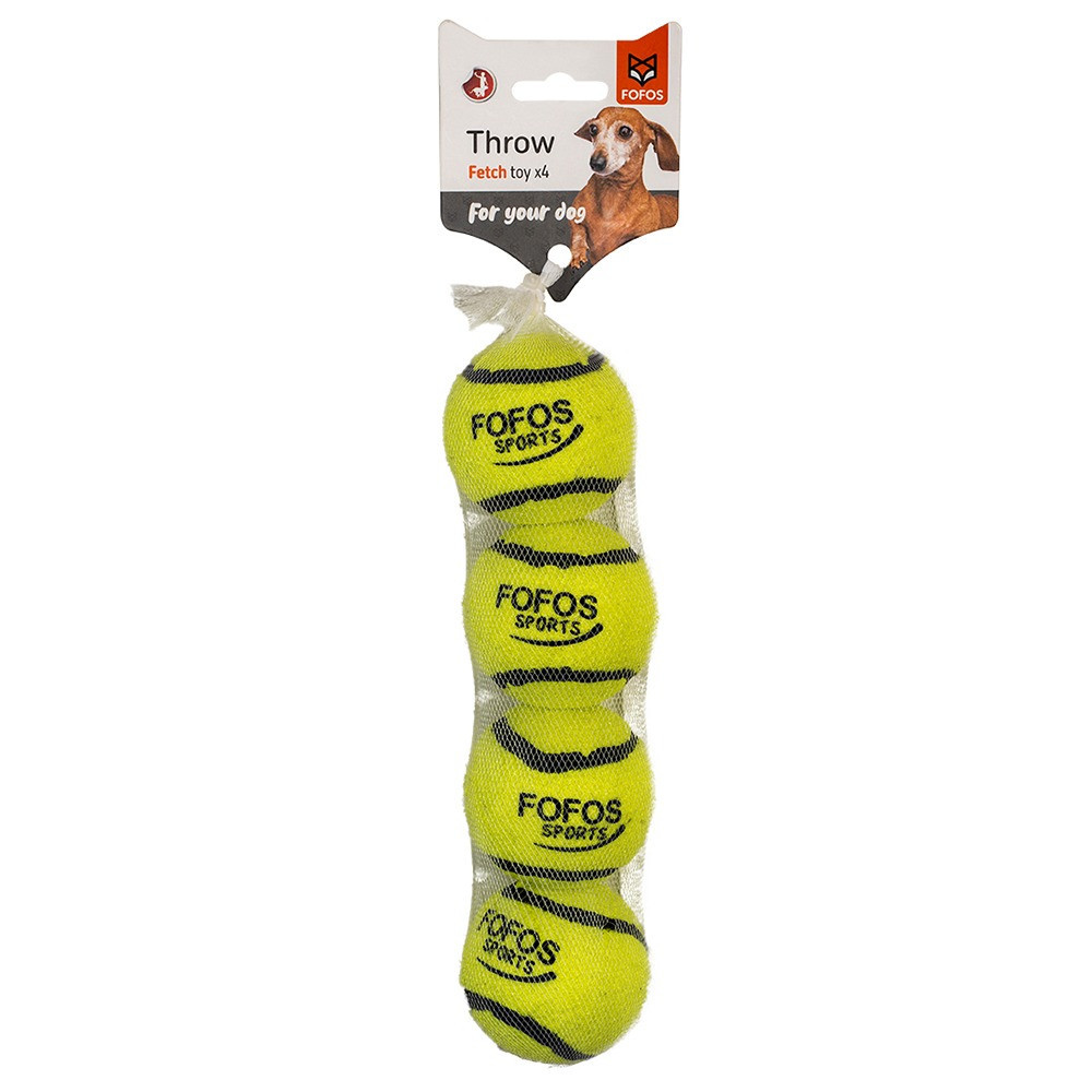 FOFOS Sports Fetch Ball 4pk, Lime Colour