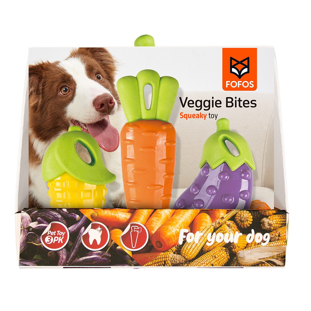 FOFOS Veggi Chew Toy Set, Medium/Large