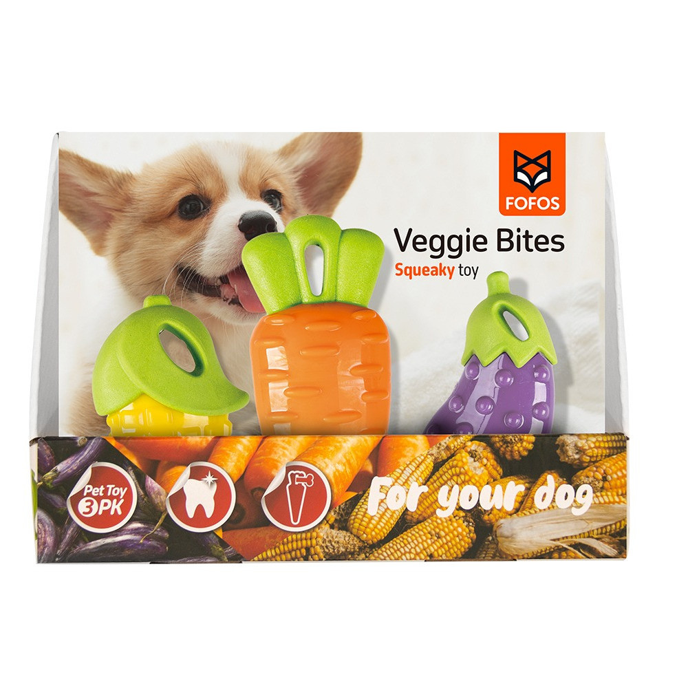 FOFOS Veggi Chew Toy Set, Small/Medium